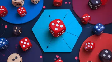 A man celebrating a winning moment on his laptop while gaming symbols float around him, capturing the excitement of BAGI200 games.